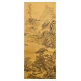 Dong Qichang 1555-1636 Chinese Watercolor Scroll