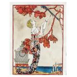 George Barbier French Modernist Gouache 1918