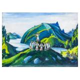 Nicholas Roerich Russian Oil on Board 1912