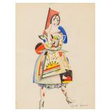 Sergey Chekhonin Russian Watercolor & Pencil 1925