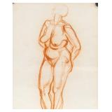 Le Corbusier French Modernist Pastel on Paper