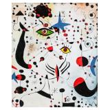 Joan Miro Spanish Surrealist Oil on Canvas