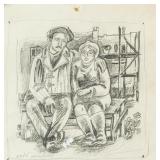 Andre Marchand French Modernist Pencil on Paper