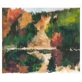 Stanley Cosgrove Canadian Oil on Board 1957