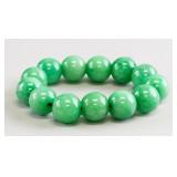 Chinese Green Hardstone Carved Bracelet