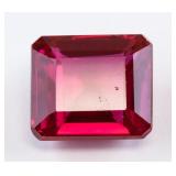 11.85ct Emerald Cut Pinkish Natural Red Ruby AGSL