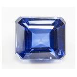 11.85ct Emerald Cut Blue Natural Sapphire GGL