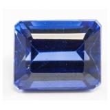 13.60ct Emerald Cut Blue Natural Sapphire GGL
