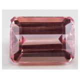 14.25ct Emerald Cut Padparadscha Sapphire GGL