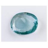 5.60ct Oval Cut Green Natural Sapphire AGSL