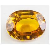 5.95ct Oval Cut Yellow Natural Sapphire GGL