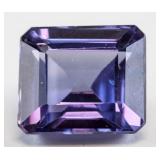 8.70ct Emerald Cut Purple Natural Sapphire GGL