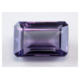 9.25ct Emerald Cut Purple Natural Sapphire AGSL