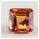 9.30ct Emerald Cut Padparadscha Sapphire GGL