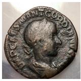 238-244 Roman Empire Gordian III Copper Sestertius