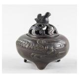 Chinese Bronze Bird Tripod Censer