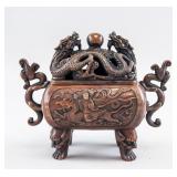 Chinese Bronze Dragon Censer with Xuande Mark