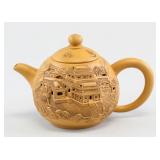 Chinese Brown Zisha Teapot Artist Mark