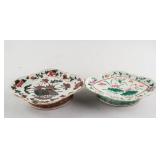 Two Chinese Porcelain Foliated Stem Bowl