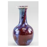 Chinese Flambe Glazed Porcelain Vase Jingdezhen MK