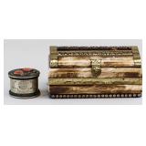 Two Assorted Chinese Sewing Thread Box and Box