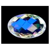 13.00ct Oval Checker Natural Mystic Quartz AGSL