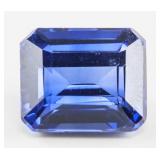 13.70ct Emerald Cut Blue Natural Sapphire AGSL