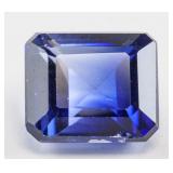 7.20ct Emerald Cut Blue Natural Sapphire AGSL