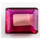 94.2ct Emerald Cut Red Tourmaline GGL Certificate