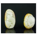 Two Chinese Hetian White Jade Carved Pendants