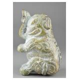 Archaistic Chinese Carved Jade Figure of Elephant