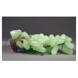 Chinese Figural Jade Group Grapes