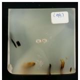 Chinese Old Agate Carved Square Pendant