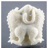 Chinese White Hardstone Carved Phoenix Pendant