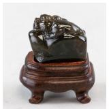 Chinese Heitian Stone Tianghuang Boulder COA