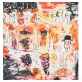 Jean Sanglar French Modernist Oil on Canvas