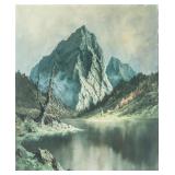 Oil on Canvas Mountain Landscape Signed