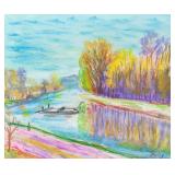 Alfred Sisley French Impressionist Pastel on Paper