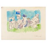 Ernst Ludwig Kirchner German Watercolor Charcoal