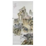 Luo Pufu b.1989 Chinese Watercolor Landscape