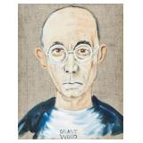 Grant Wood American Modernist Oil on Canvas