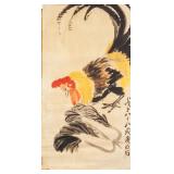 Qi Baishi 1864-1957 Chinese Watercolor Rooster