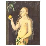 Oil on Board Allegorical Nude Portrait Dated 