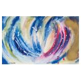 Jean Crotti French Watercolor on Paper Abstract