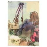 Paul Klee Swiss Modernist Watercolor on Paper