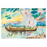 Mikhail Larionov Russian Modernist Watercolor