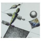 Enrico Prampolini Italian Modernist Ink on Paper