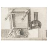 Giorgio Morandi Italian Charcoal on Paper