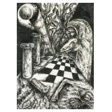 Max Ernst German Surrealist Ink on Paper