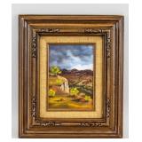 Oil on Board Signed "Coming Storm" "Wikenburg